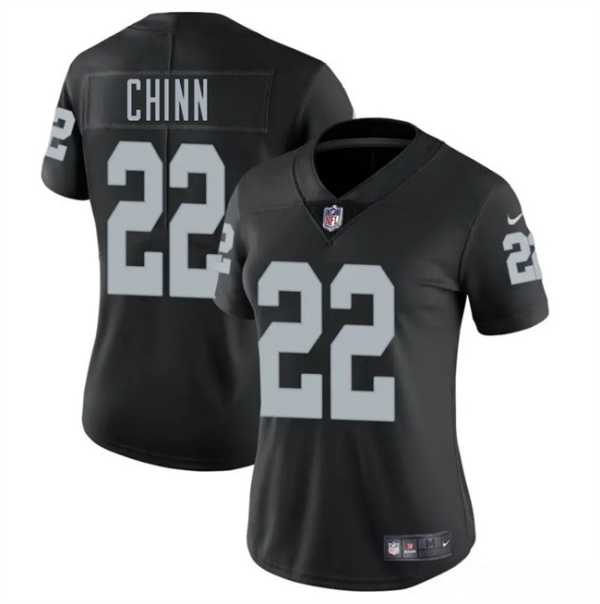 Womens Las Vegas Raiders #22 Jeremy Chinn Black 2025 Vapor Stitched Jersey Dzhi